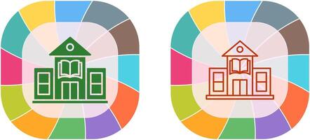 Library Building Icon Design vector