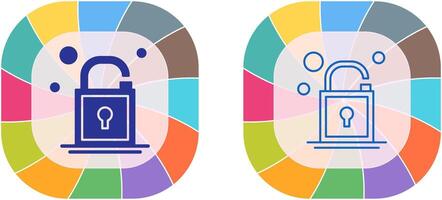 Open Lock Icon Design vector