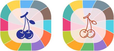 diseño de icono de cerezas vector
