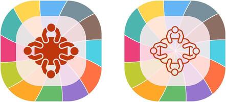 Staff Meeting Icon Design vector