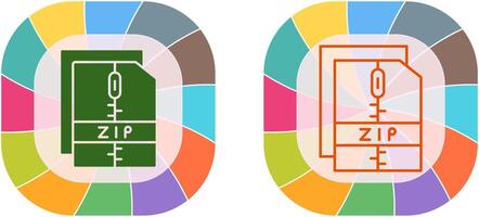 Zip File Icon Design vector