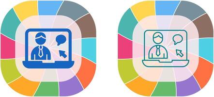 Online Interview Icon Design vector