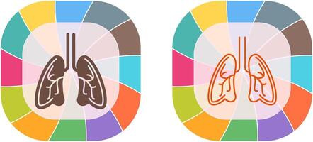 Lungs Icon Design vector