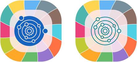 diseño de icono del sistema solar vector