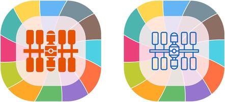 Space Station Icon Design vector