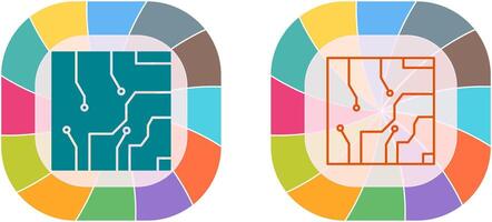 Electrical circuit Icon Design vector