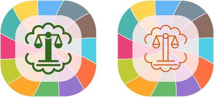 Justice Scale Icon Design vector