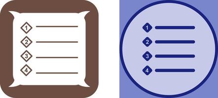 Unique Numbered list Icon Design vector