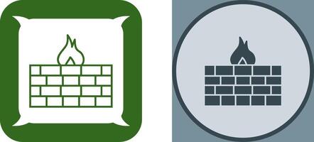 Unique Firewall Icon Design vector