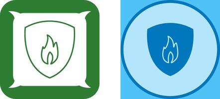 Unique Fire Shield Icon Design vector