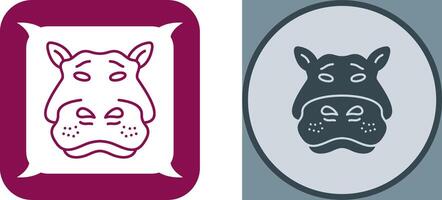 Hippo Icon Design vector
