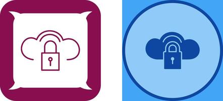 Secure Cloud Icon Design vector