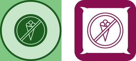 No Icecream Icon Design vector