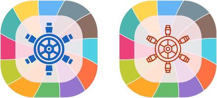 Ship Wheel Icon Design vector