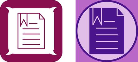 Unique Bookmarked Document Icon Design vector