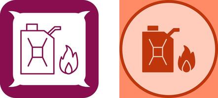 Unique Fuel to Fire Icon Design vector