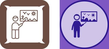 Art Museum Guide Icon Design vector