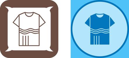 T Shirt with lines Icon Design vector