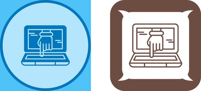 Computer Hacking Icon Design vector