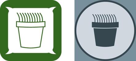 Grass Pot Icon Design vector