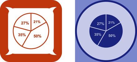 Pie Chart Icon Design vector