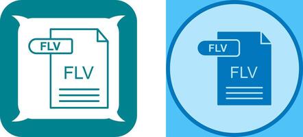 FLV Icon Design vector