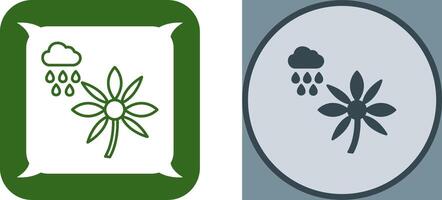 Flower with rain Icon Design vector