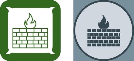 Firewall Icon Design vector