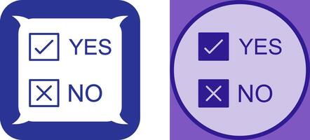 Yes No Option Icon Design vector