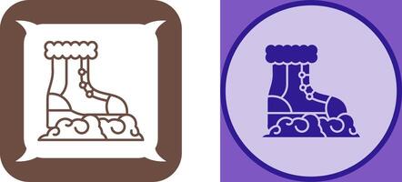 Snow Boots Icon Design vector