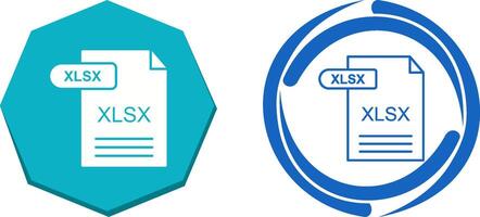 XLSX Icon Design vector