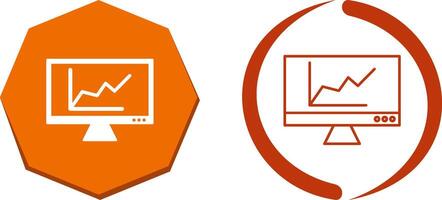 Online Graph Icon Design vector