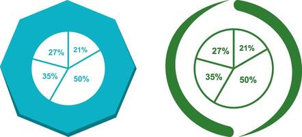 Pie Chart Icon Design vector