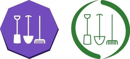 Gardening Tools Icon Design vector