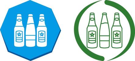 Beer Bottles Icon Design vector