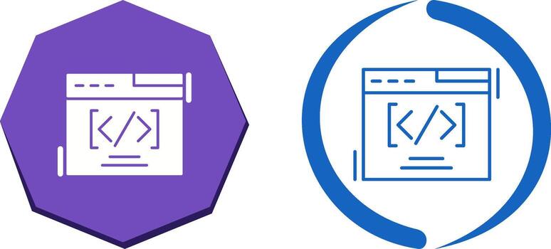 diseño de icono de codificación web vector