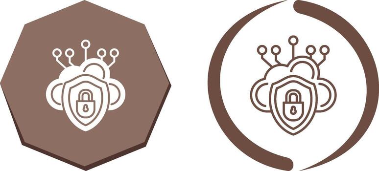 nube seguridad icono diseño vector