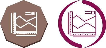 Spline Chart Icon Design vector