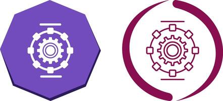 Automated Process Icon Design vector