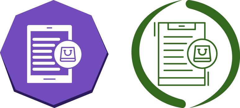 Mobile Shopping Icon Design vector