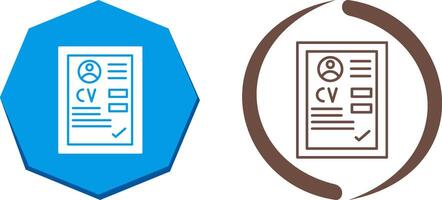 CV Icon Design vector