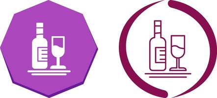 White Wine Icon Design vector