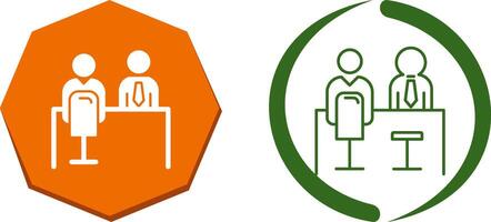 Employee Interview Icon Design vector