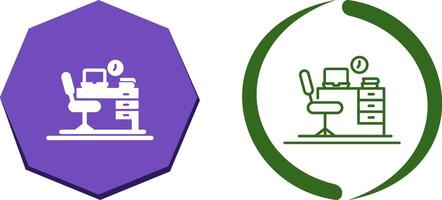 Office Desk Icon Design vector