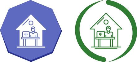 Work At Home Icon Design vector