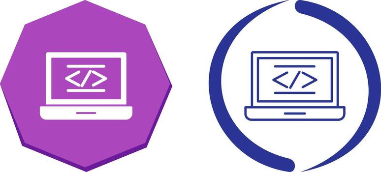 Coding Icon Design vector
