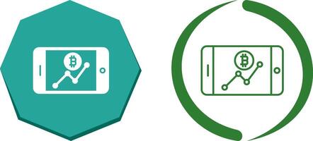 Line Chart Icon Design vector