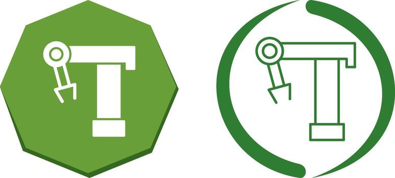 Robotic Arm Icon Design vector