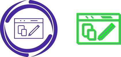 Unique Website Design Icon Design vector