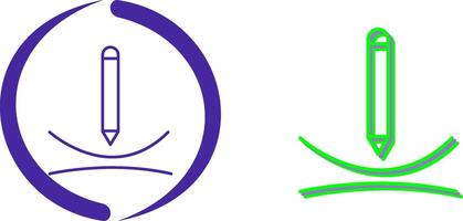Draw Curve Icon Design vector